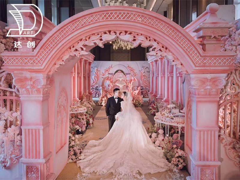 Pink wedding decorations